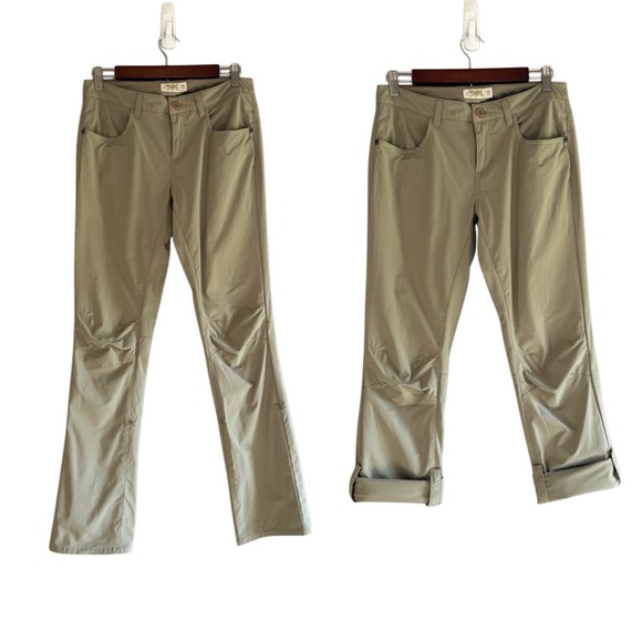 Mountain Khakis Pants - Mountain Khakis Cruiser II Hiking Pants Beige Roll Up Convertible Outdoor 4R